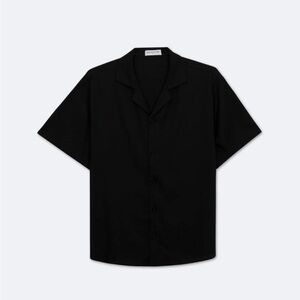 Martino Milano Vincenzo Black Linen Shirt